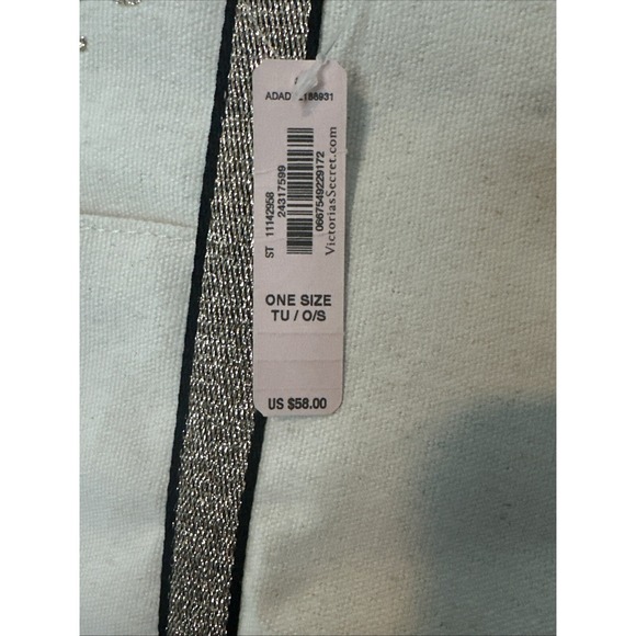 NWT Victorias Secret Beige/Gold  Travel Tote Bag - Picture 4 of 4